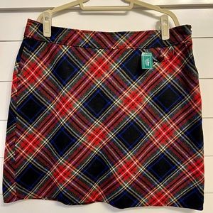 NWT L.L.BEAN PLAID SKIRT